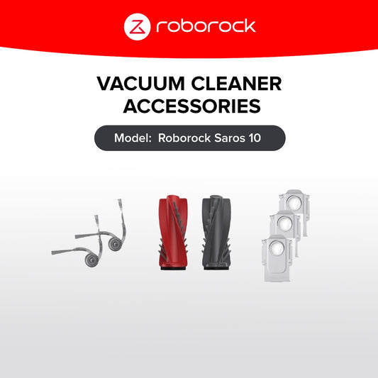 Roborock Saros 10 Robot Vacuum Cleaner Accessories | Main Brush, Side Brush
