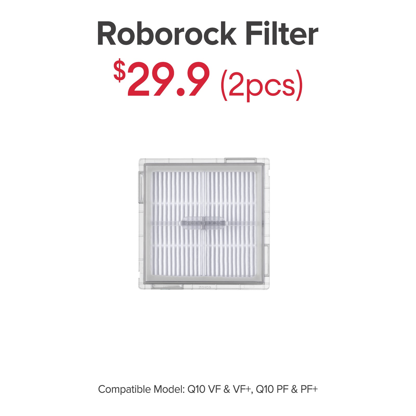 Filter for Roborock Q10 PF+, Q10 PF, Q10 VF+, Q10 VF