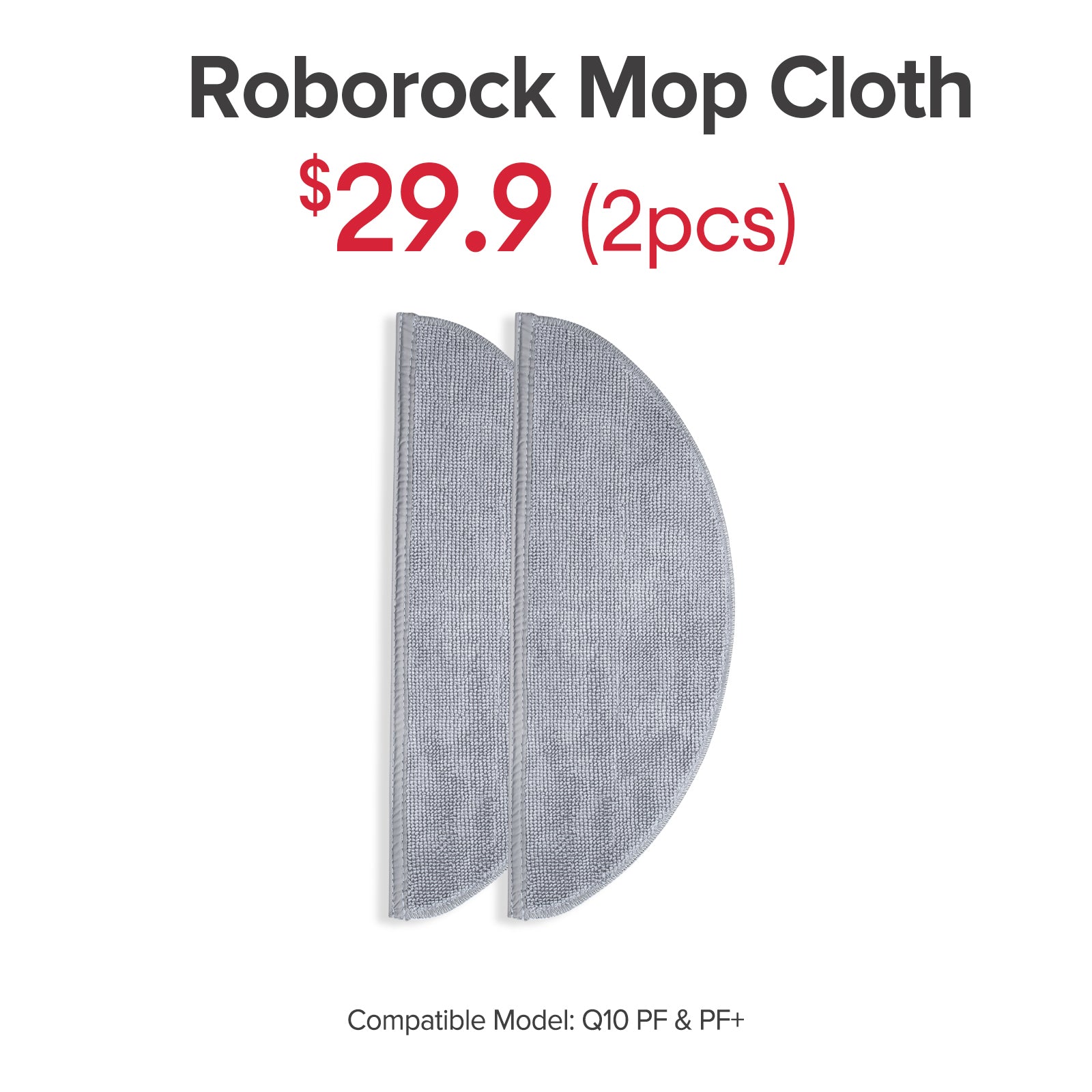 Mop Cloth for Roborock Q10 PF, Q10 PF+