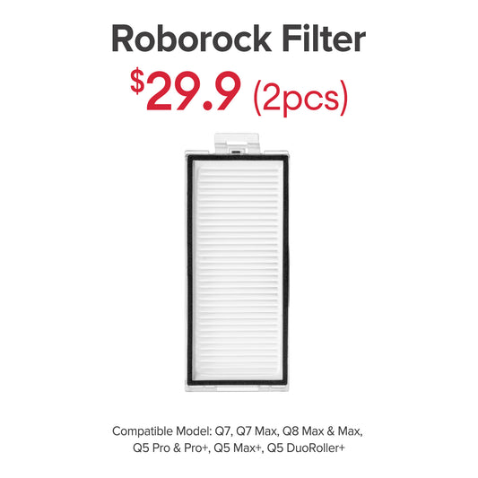 Filter for Roborock Q7/Q7 Max/Q8 Max&Max+/Q5 Pro&Pro+/Q5 Max+/Q5 DuoRoller+