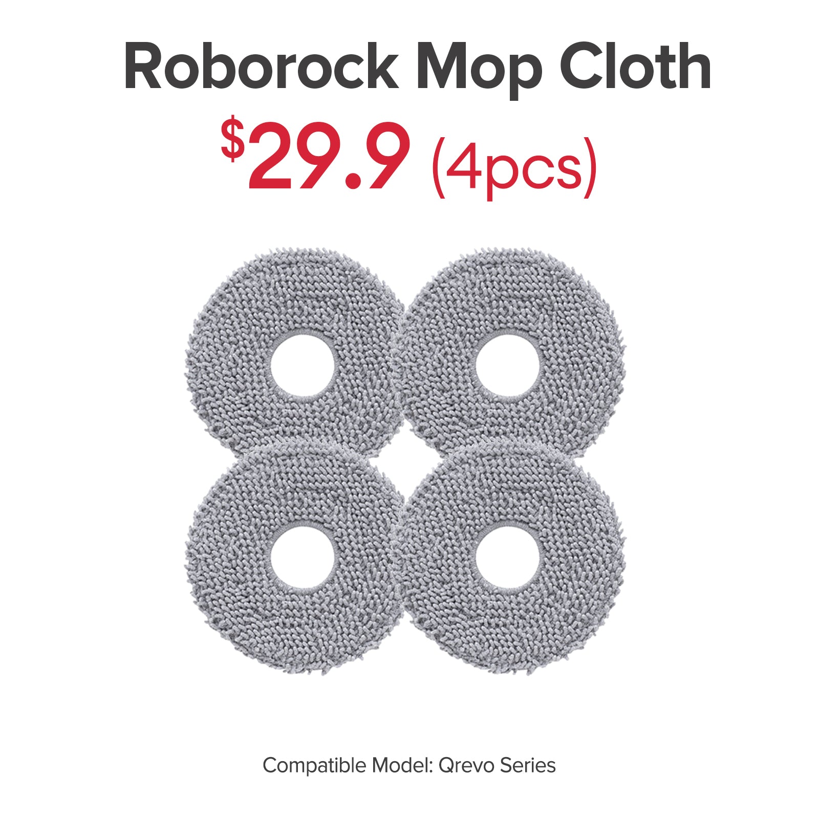 Mop Cloth for Roborock Qrevo Series