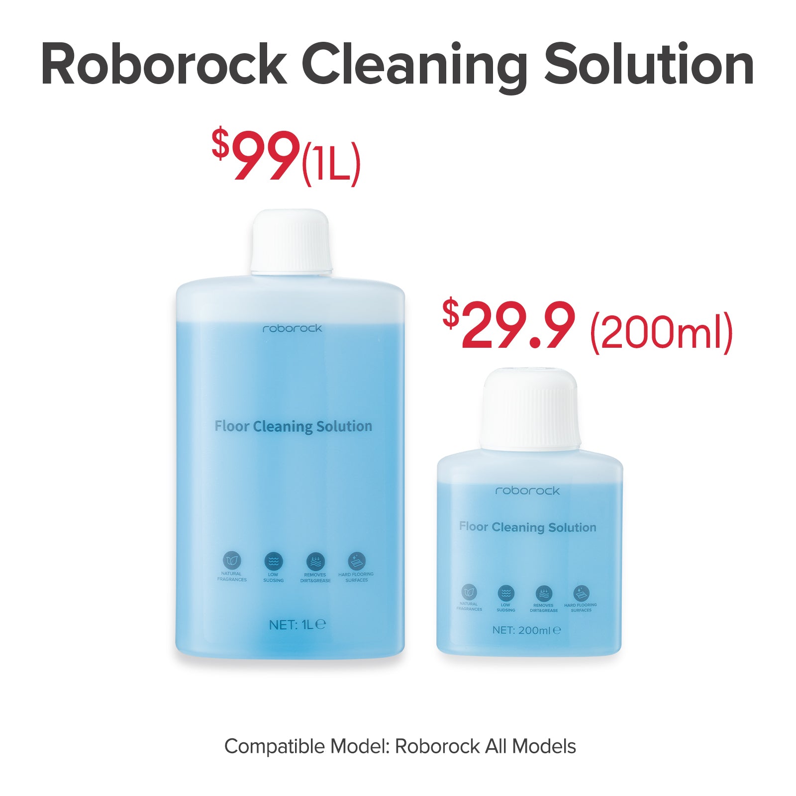 Roborock Floor Cleaning Detergent Multi-Surface Cleaner Cleaning Solution For Roborock Vacuum