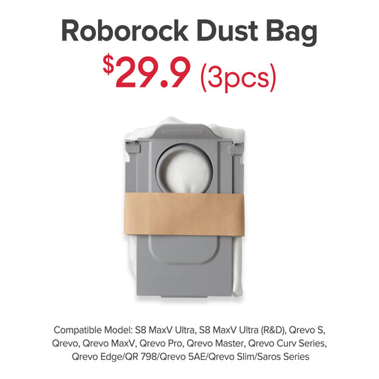 Dust Bag for Roborock S8 MaxV Ultra/Qrevo Series/Saros Series