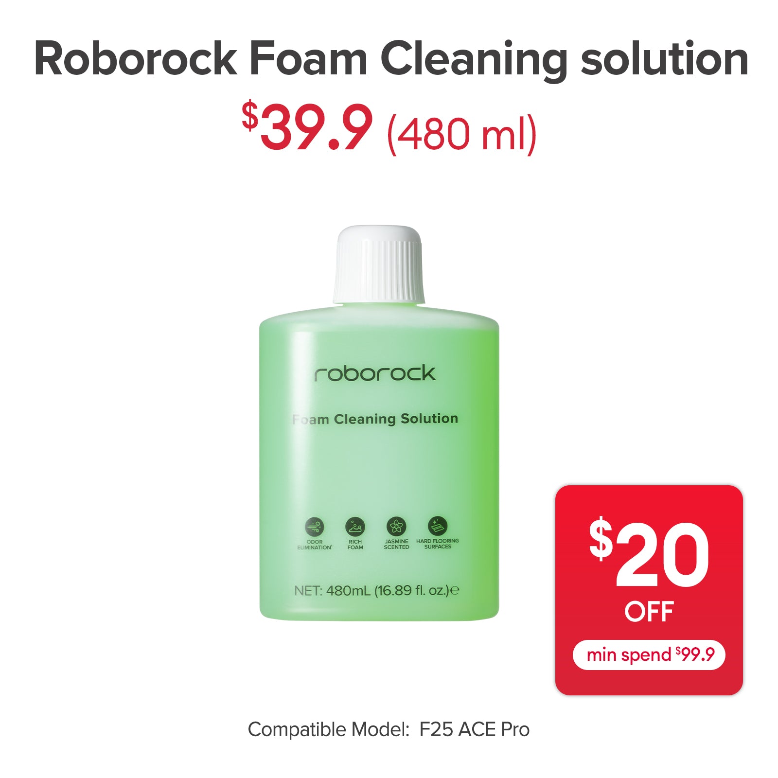Roborock Foam Cleaning Soluction For F25 ACE Pro