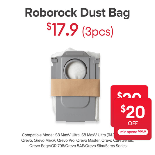 Dust Bag for Roborock S8 MaxV Ultra/Qrevo Series/Saros Series