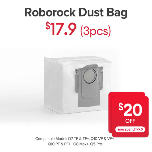 Dust Bag for Roborock Q7 TF, Q7 TF+, Q10 VF, Q10 VF+, Q10 PF, Q10 PF+