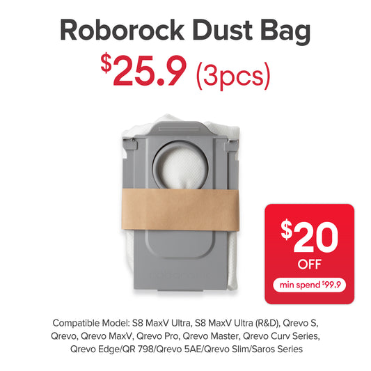 Dust Bag for Roborock S8 MaxV Ultra/Qrevo Series/Saros Series