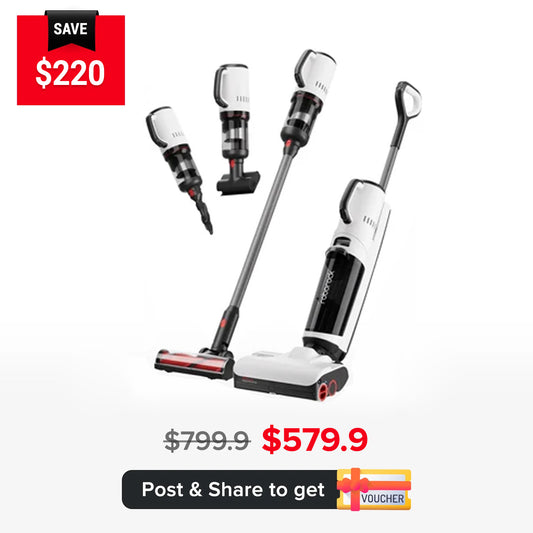 Roborock Dyad Pro Combo Wet&Dry Cordless Vacuum Cleaner | Floor Wash & Vacuum Carpets & Furnitures | Self Clean&Dry