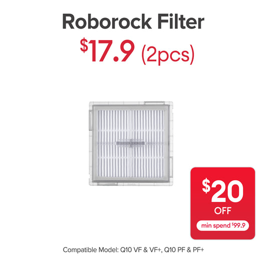Filter for Roborock Q10 PF+, Q10 PF, Q10 VF+, Q10 VF