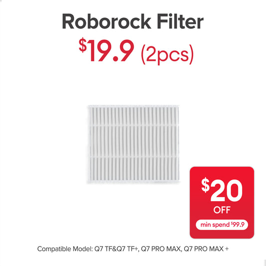 Filter for Roborock Q7 TF, Q7 TF+, Q7 PRO MAX, Q7 PRO MAX+