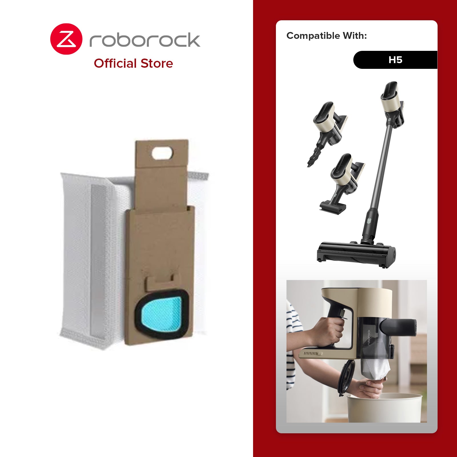 Dust Bag for Roborock H5 Cordless Vacuum Cleaner