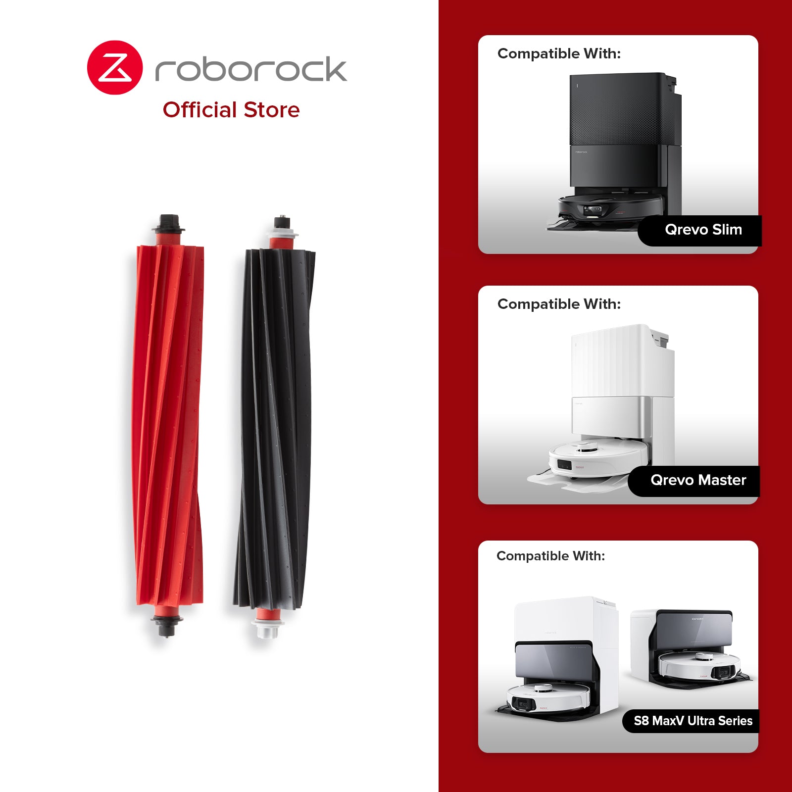 Main Brush for Roborock S8 MaxV Ultra, S8 MaxV Ultra (R&D), Qrevo Master, Qrevo Slim