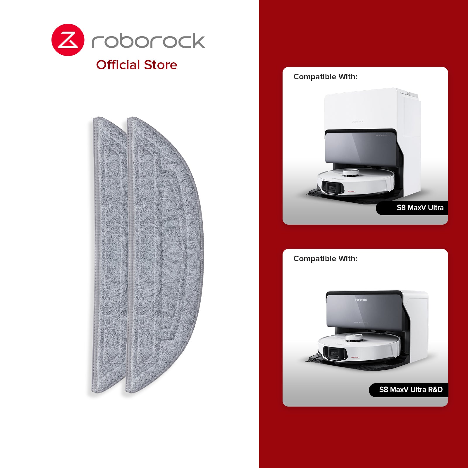 Mop Cloth for Roborock S8 MaxV Ultra/S8 MaxV Ultra(R&D)