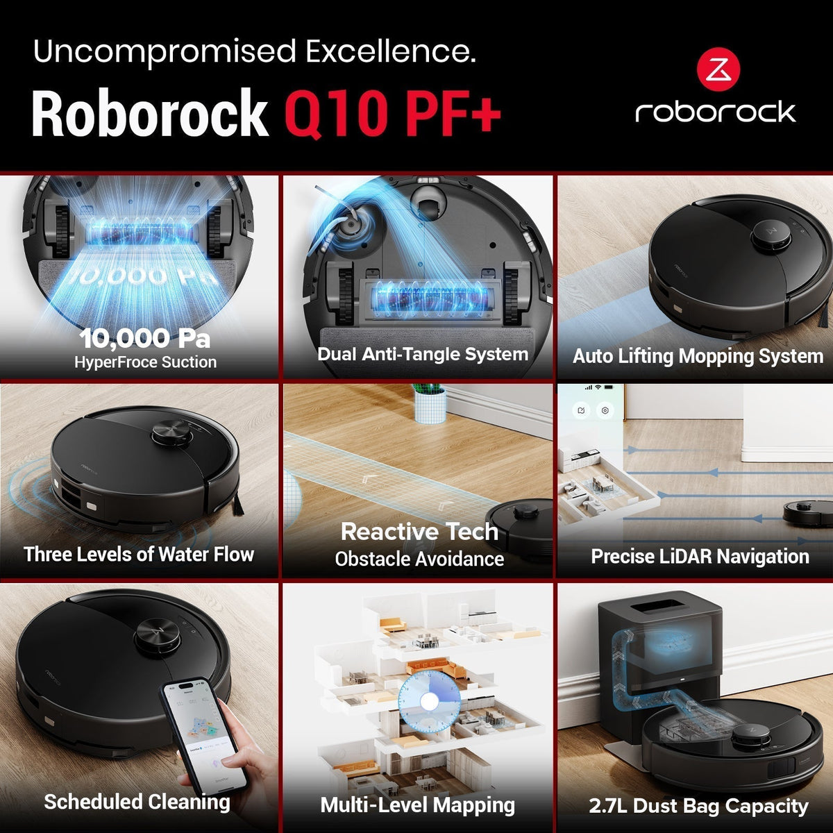 Roborock Q10 PF+ - Certified Refurbished