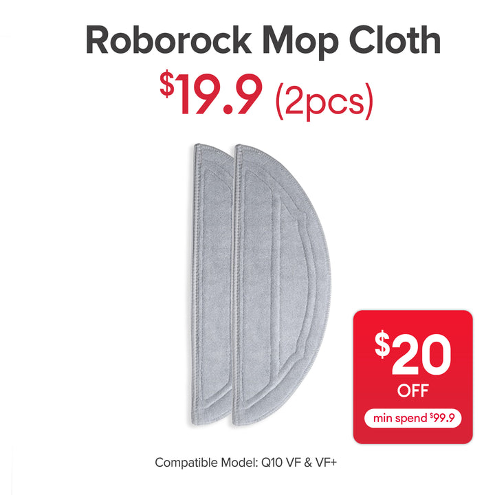 Mop Cloth for Roborock Q10 VF, Q10 VF+
