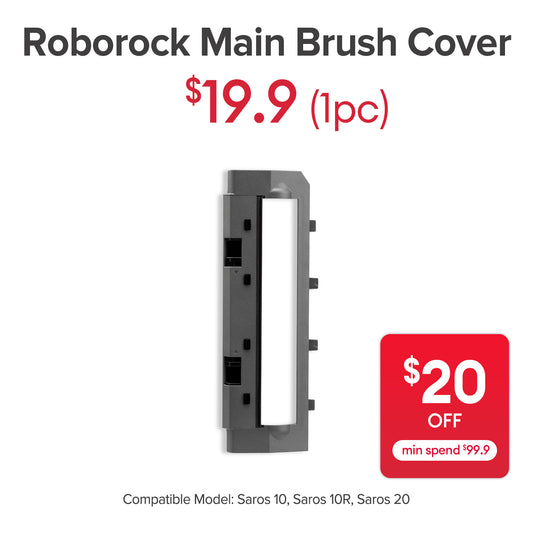Main Brush Cover for Roborock Saros 10R , Saros 10, Saros 20, Saros 20 R&D