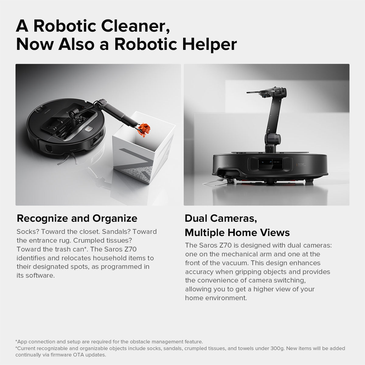 New Launch Pre Order Roborock Saros Z70 | Industry-1st Omni Grip&AdaptiLift Chassis