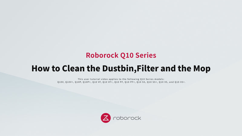 Cleaning the dustbin, filter and mop