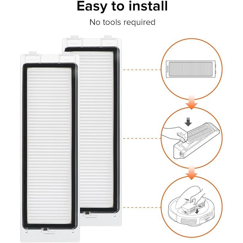 Roborock Washable Filter Compatible for Roborock Qrevo S/MaxV/Pro/Qrevo Curv Robot Vacuum Cleaner / Replacement Filter