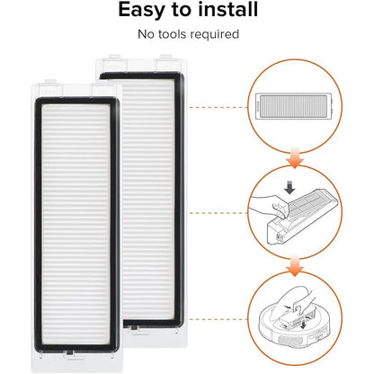 Roborock Washable Filter Compatible for Roborock Qrevo S/MaxV/Pro/Qrevo Curv Robot Vacuum Cleaner / Replacement Filter