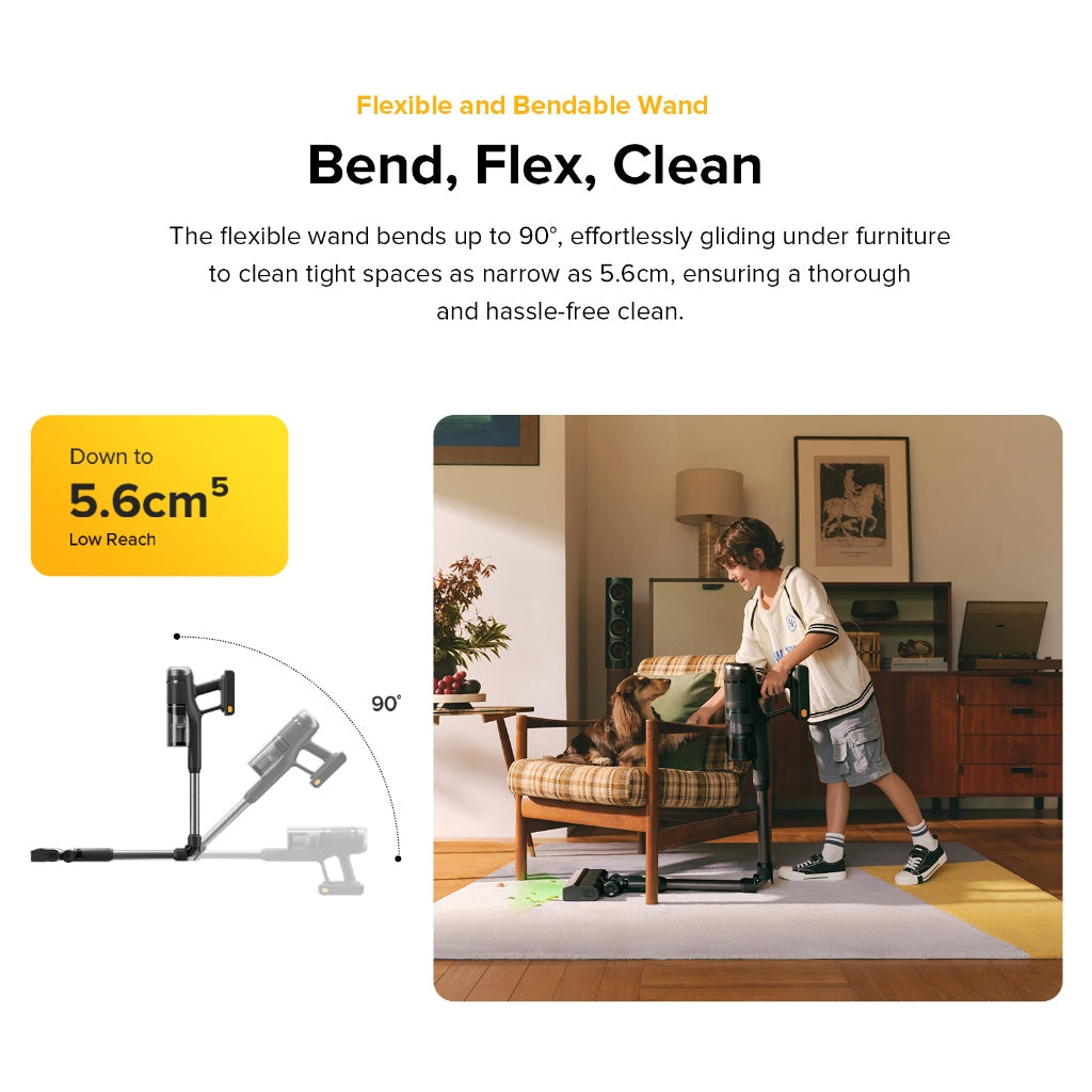 Roborock 210AW Cordless Vacuum Cleaner H60 Ultra | Anti-Tangle | Green Light Dust Detection EU 2 Pin